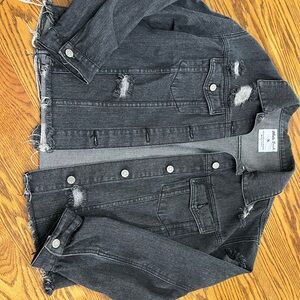 White Birch distressed denim jacket.  Like new.  Small.